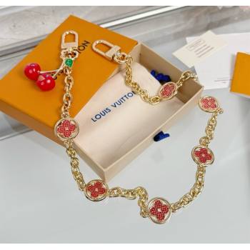Louis Vuitton LV x TM Cherry Blossom Chain Bag Charm Gold/Red 2025 LV091501 (HY-250915002)
