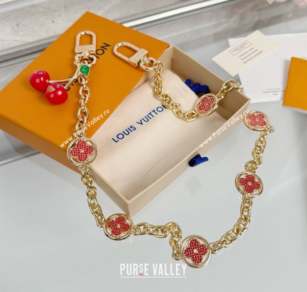 Louis Vuitton LV x TM Cherry Blossom Chain Bag Charm Gold/Red 2025 LV091501 (HY-250915002)