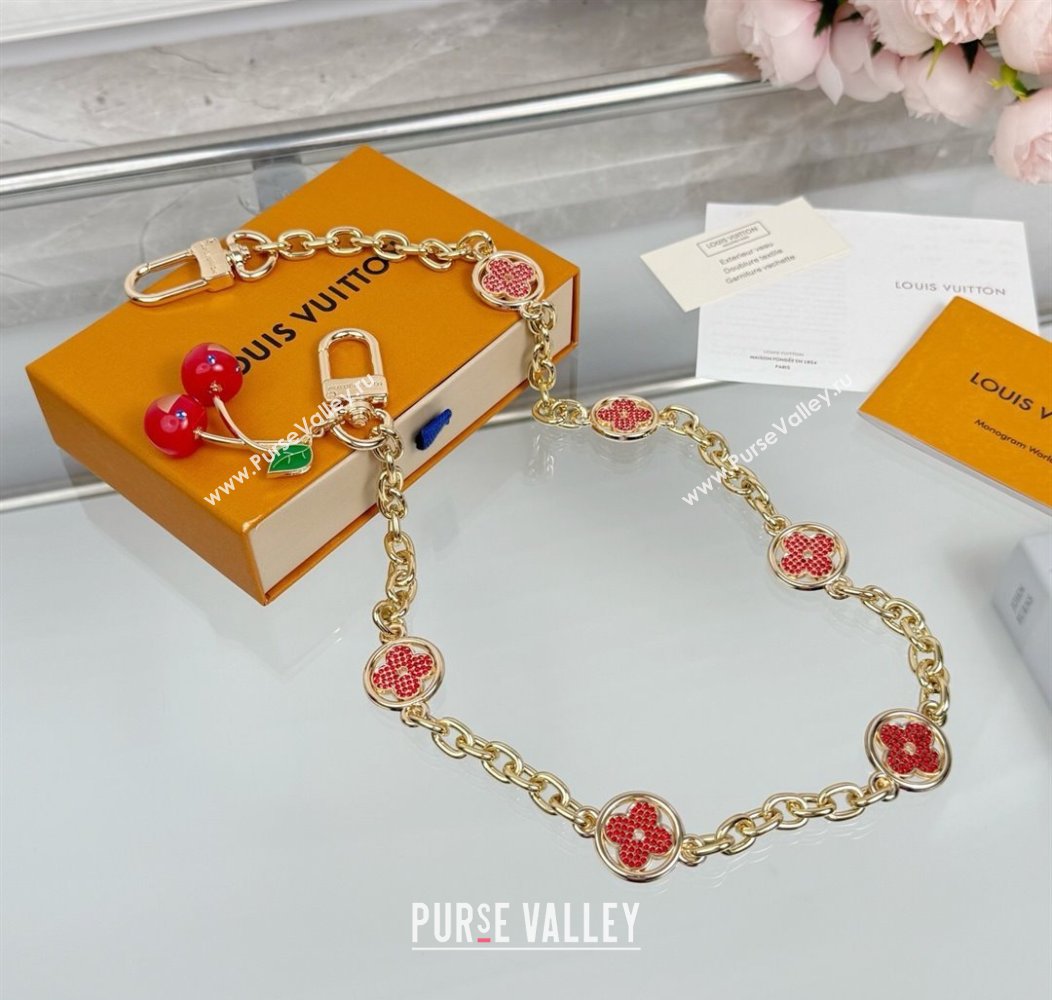 Louis Vuitton LV x TM Cherry Blossom Chain Bag Charm Gold/Red 2025 LV091501 (HY-250915002)