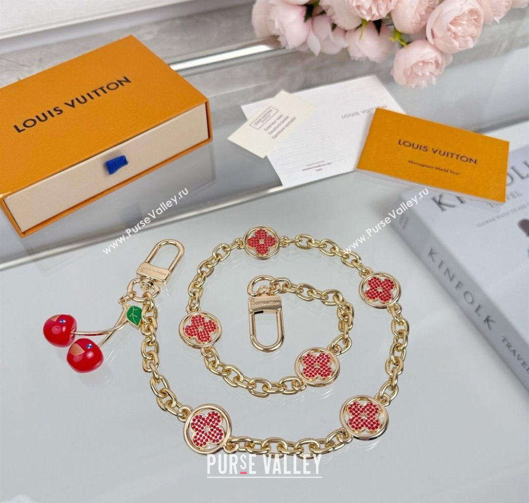 Louis Vuitton LV x TM Cherry Blossom Chain Bag Charm Gold/Red 2025 LV091501 (HY-250915002)
