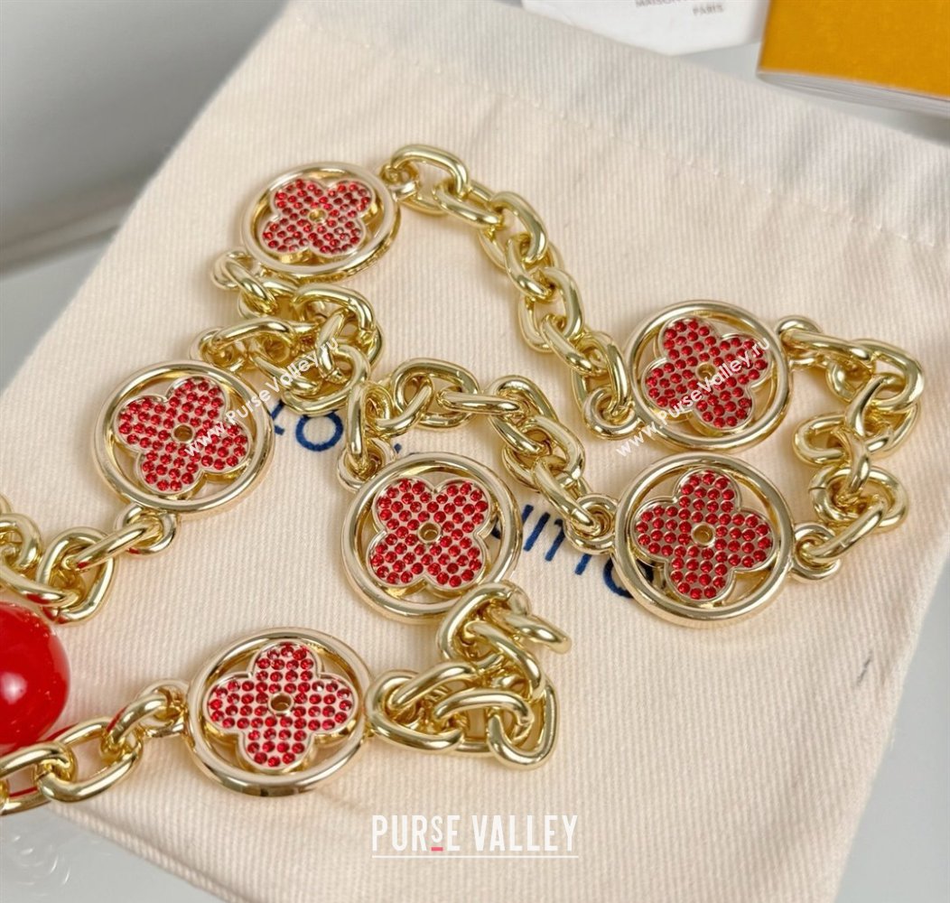 Louis Vuitton LV x TM Cherry Blossom Chain Bag Charm Gold/Red 2025 LV091501 (HY-250915002)