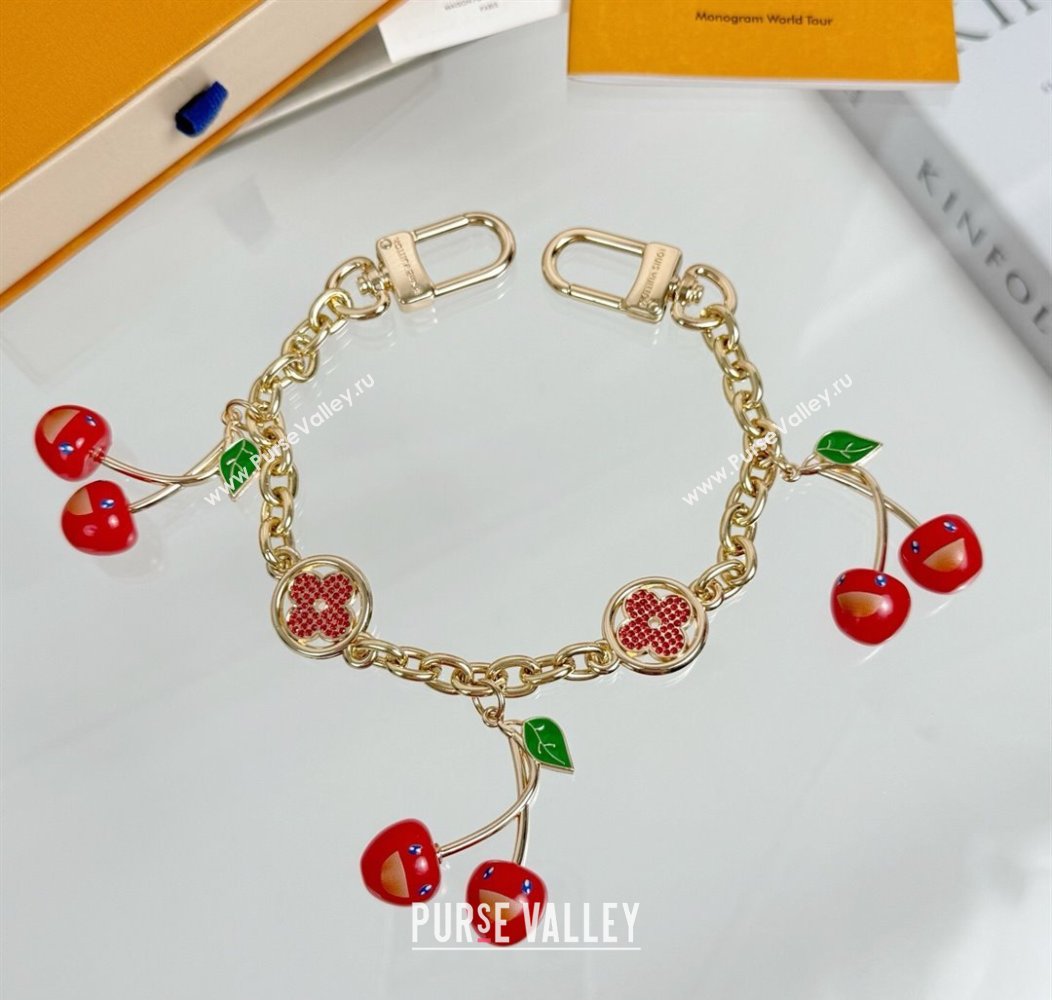 Louis Vuitton LV x TM Cherry Blossom Chain Bag Charm Gold/Red 2025 LV091502 (HY-250915003)
