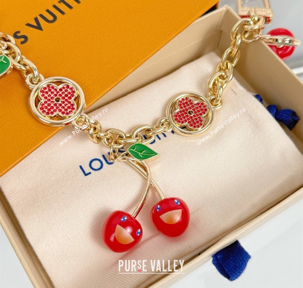 Louis Vuitton LV x TM Cherry Blossom Chain Bag Charm Gold/Red 2025 LV091502 (HY-250915003)