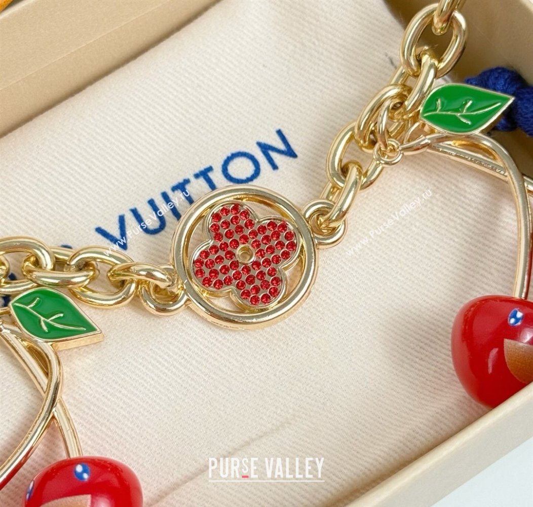 Louis Vuitton LV x TM Cherry Blossom Chain Bag Charm Gold/Red 2025 LV091502 (HY-250915003)