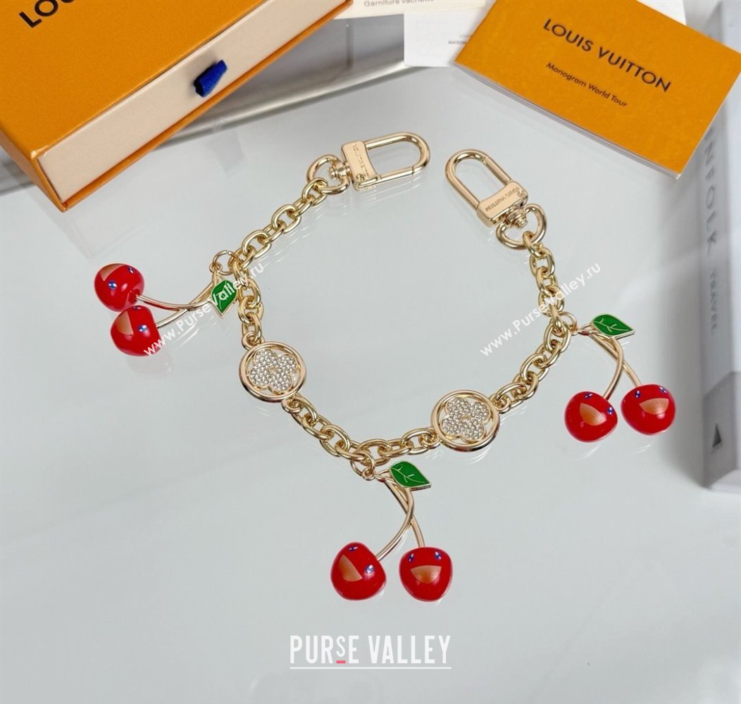 Louis Vuitton LV x TM Cherry Blossom Chain Bag Charm Gold/Strass 2025 LV091502 (HY-250915004)