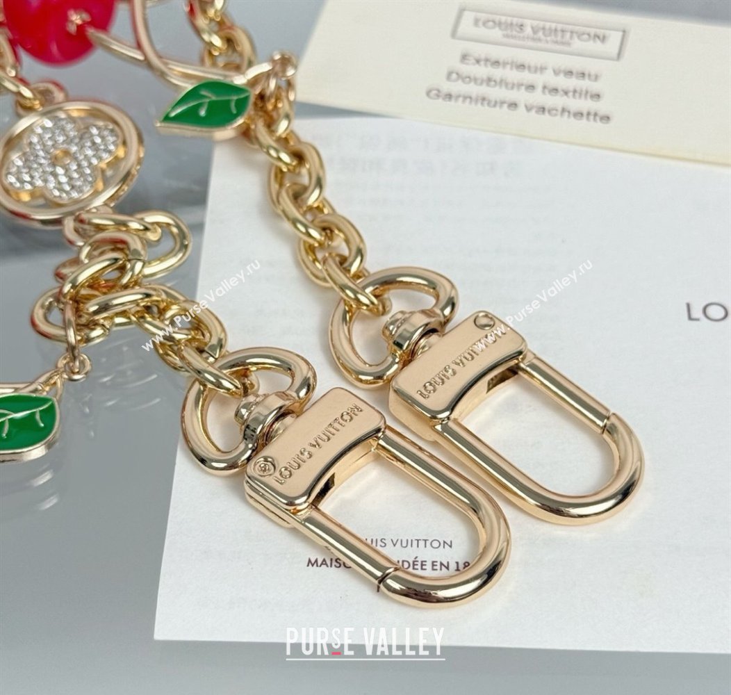 Louis Vuitton LV x TM Cherry Blossom Chain Bag Charm Gold/Strass 2025 LV091502 (HY-250915004)