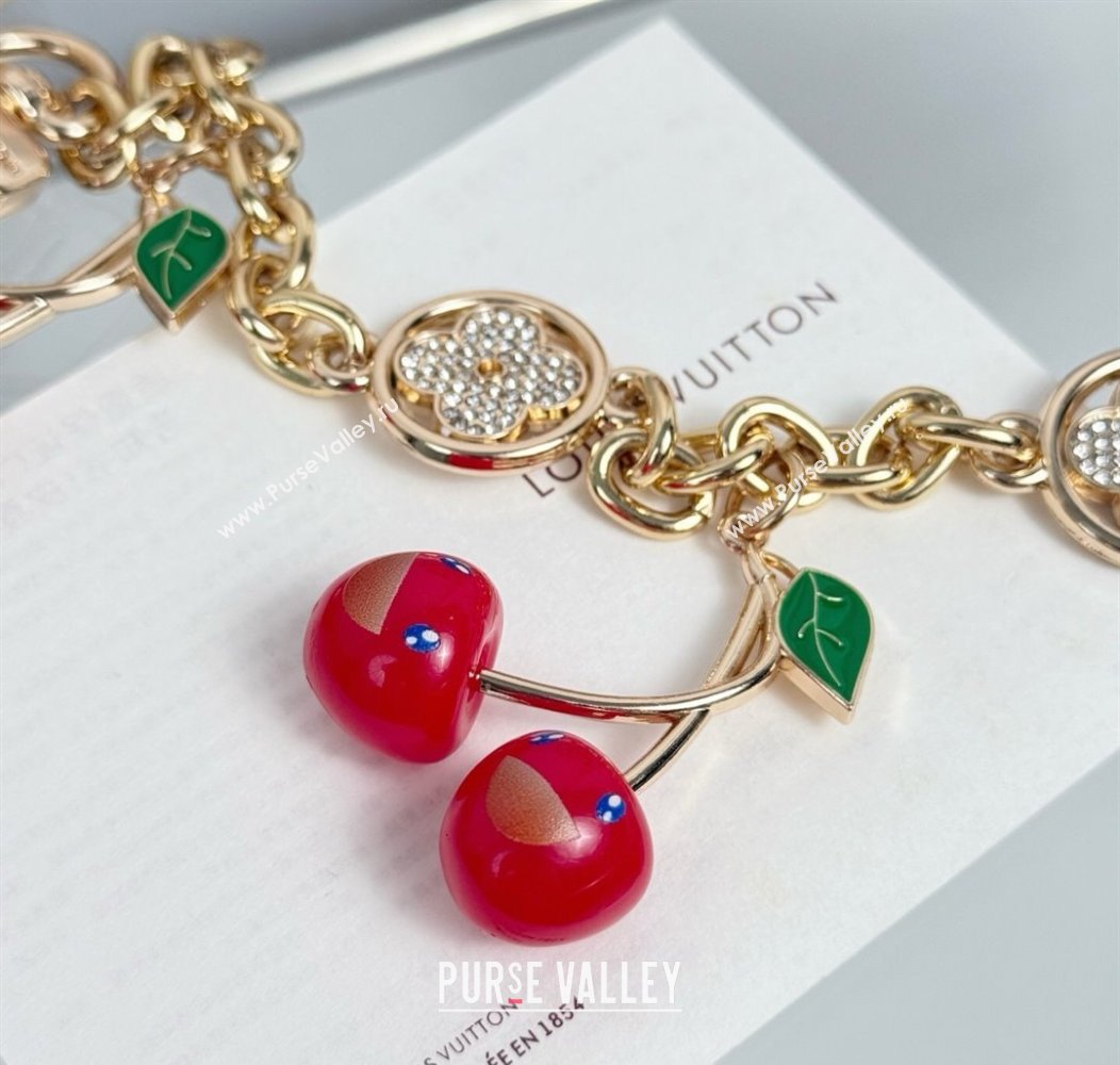 Louis Vuitton LV x TM Cherry Blossom Chain Bag Charm Gold/Strass 2025 LV091502 (HY-250915004)
