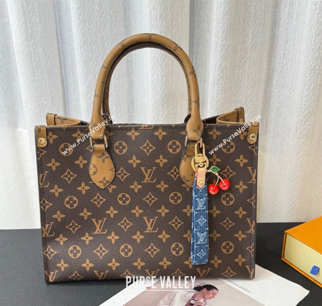 Louis Vuitton LV x TM Denim Cerise Dragonne Bag Charm and Key Holder Blue 2025 M02599 (HY-250915028)