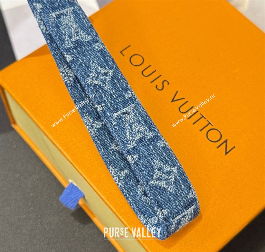 Louis Vuitton LV x TM Denim Cerise Dragonne Bag Charm and Key Holder Blue 2025 M02599 (HY-250915028)