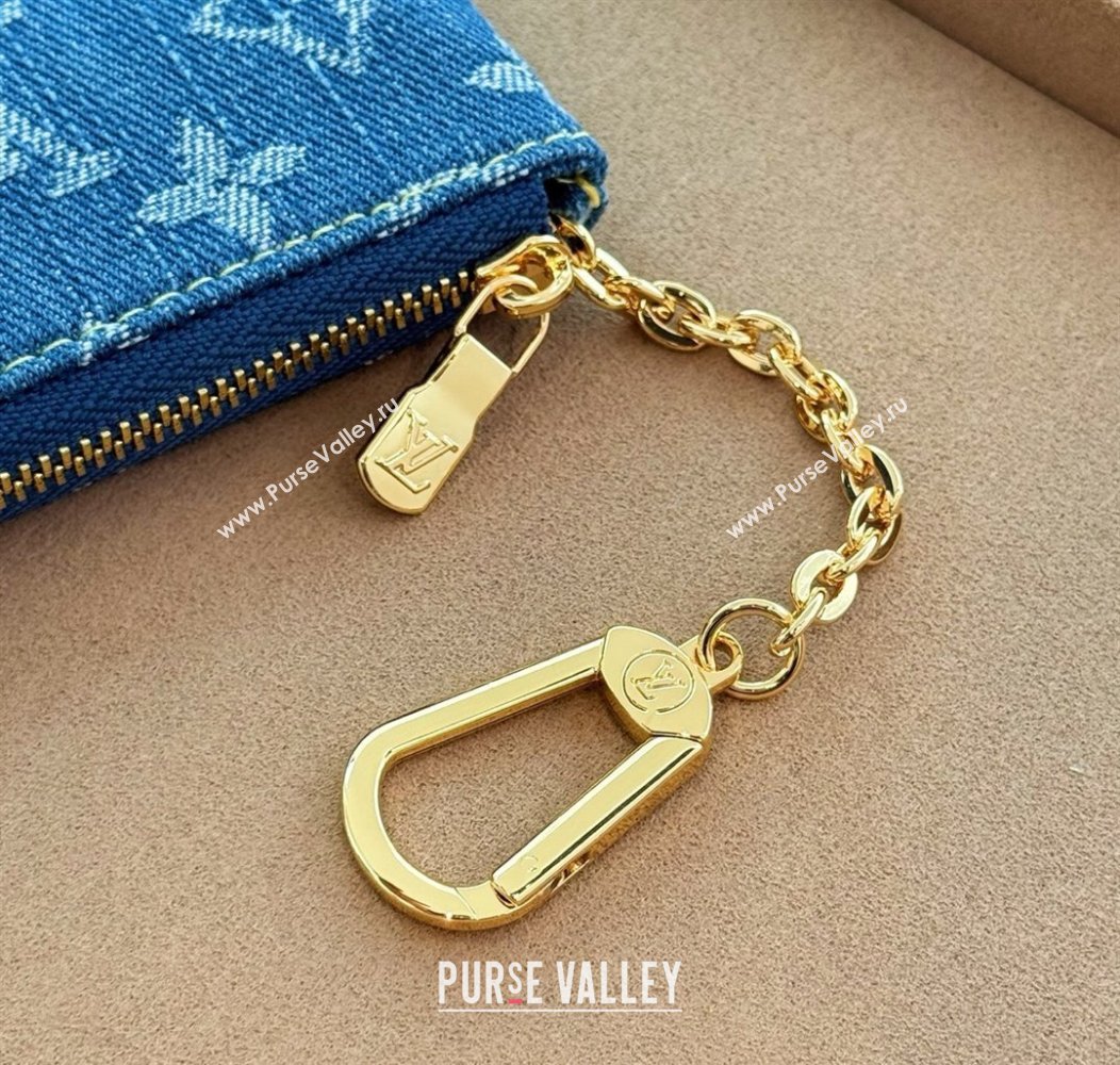 Louis Vuitton LV x TM Denim Cerise Dragonne Pouch Charm Blue 2025 M14938 (HY-250915029)