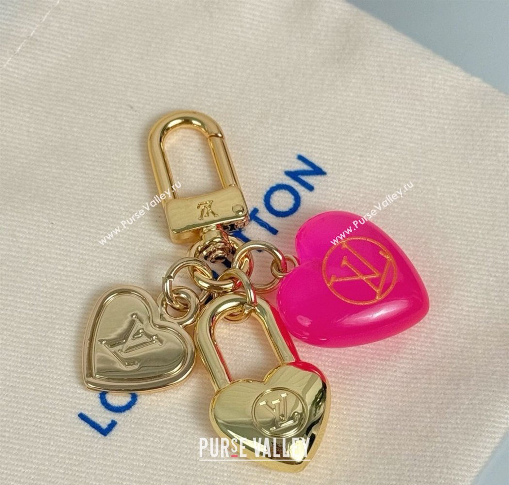 Louis Vuitton Micro Charms LV Heart Key Holder Dark Pink 2025 M01554 (HY-250915008)