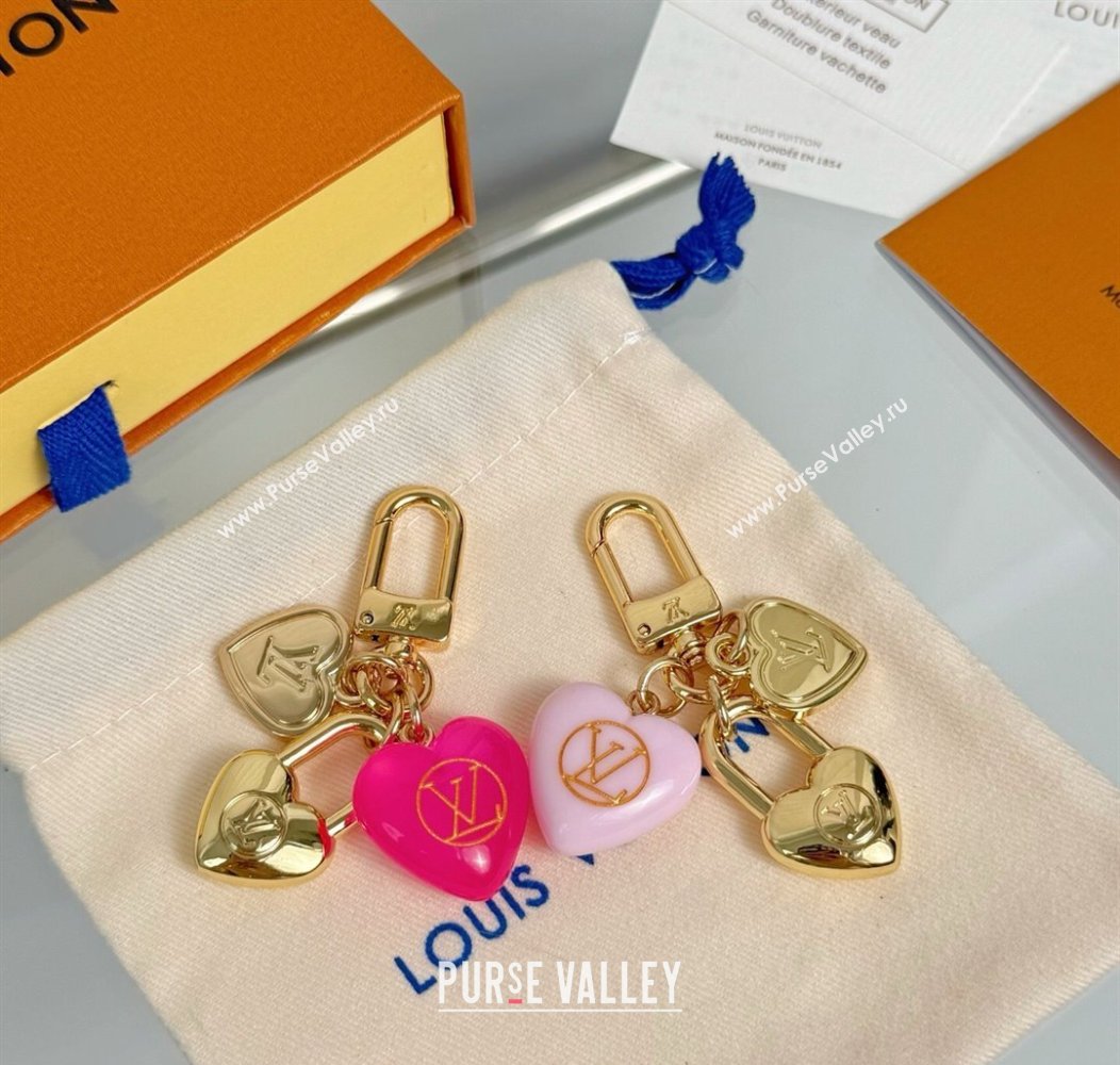Louis Vuitton Micro Charms LV Heart Key Holder Dark Pink 2025 M01554 (HY-250915008)