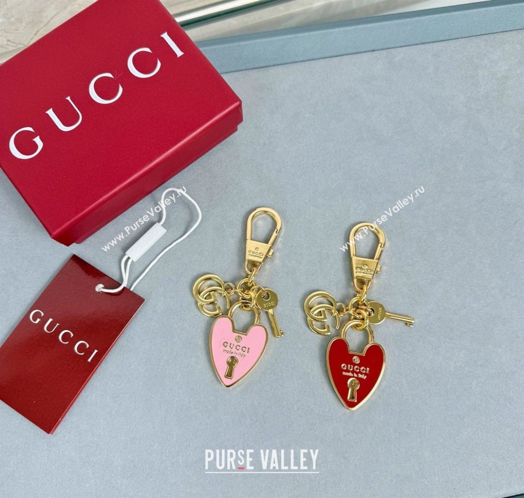 Louis Vuitton Micro Charms LV Heart Key Holder Dark Pink 2025 M01554 (HY-250915008)