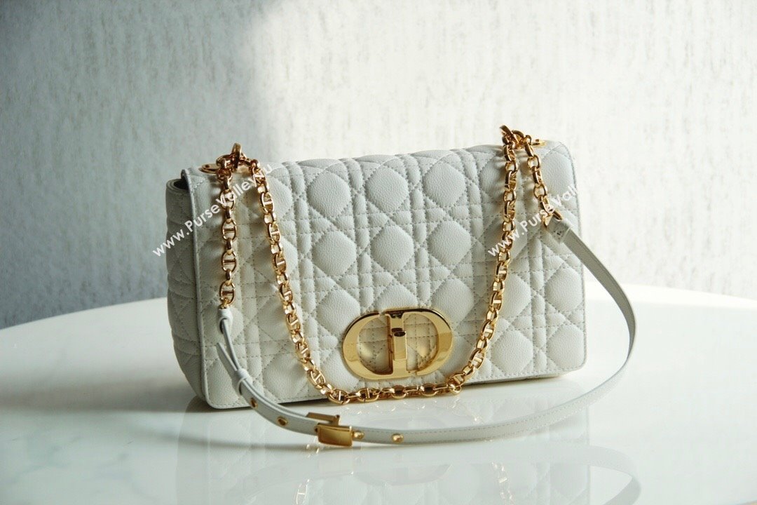 Dior Medium Caro Chain Bag in Soft Cannage Calfskin Beige 2024 (DMZ-24052224)