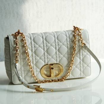 Dior Medium Caro Chain Bag in Soft Cannage Calfskin Beige 2024 (DMZ-24052224)