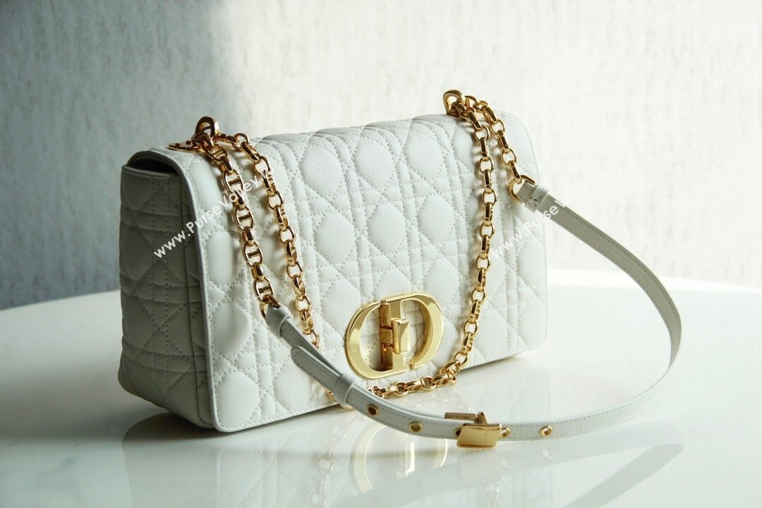 Dior Medium Caro Chain Bag in Soft Cannage Calfskin Beige 2024 (DMZ-24052224)