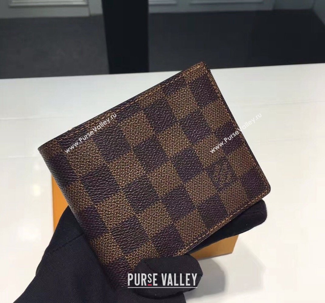 Louis Vuitton Amerigo Wallet N41635 Damier Ebene Canvas 2021 (KI-21101306)