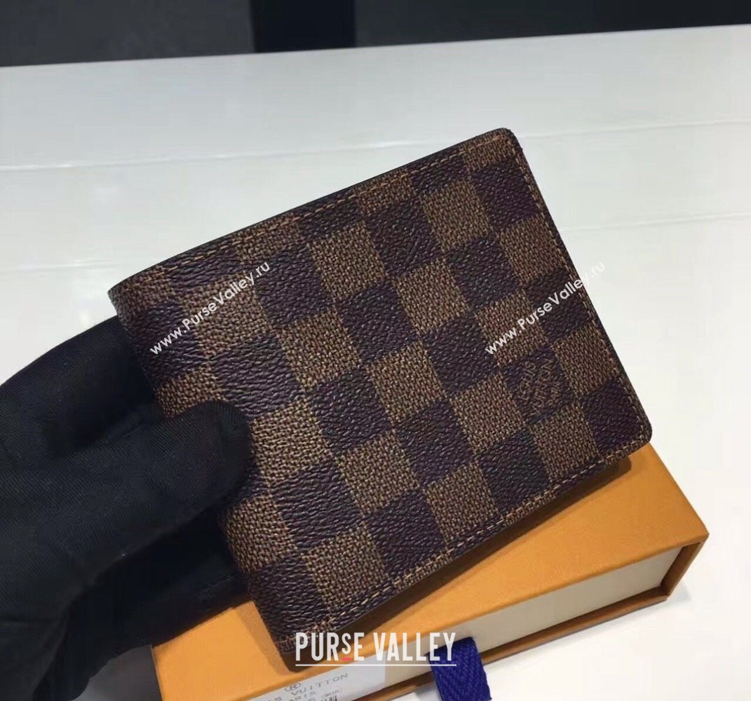 Louis Vuitton Amerigo Wallet N41635 Damier Ebene Canvas 2021 (KI-21101306)