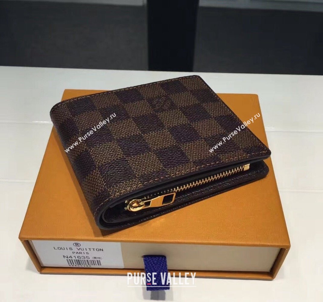 Louis Vuitton Amerigo Wallet N41635 Damier Ebene Canvas 2021 (KI-21101306)