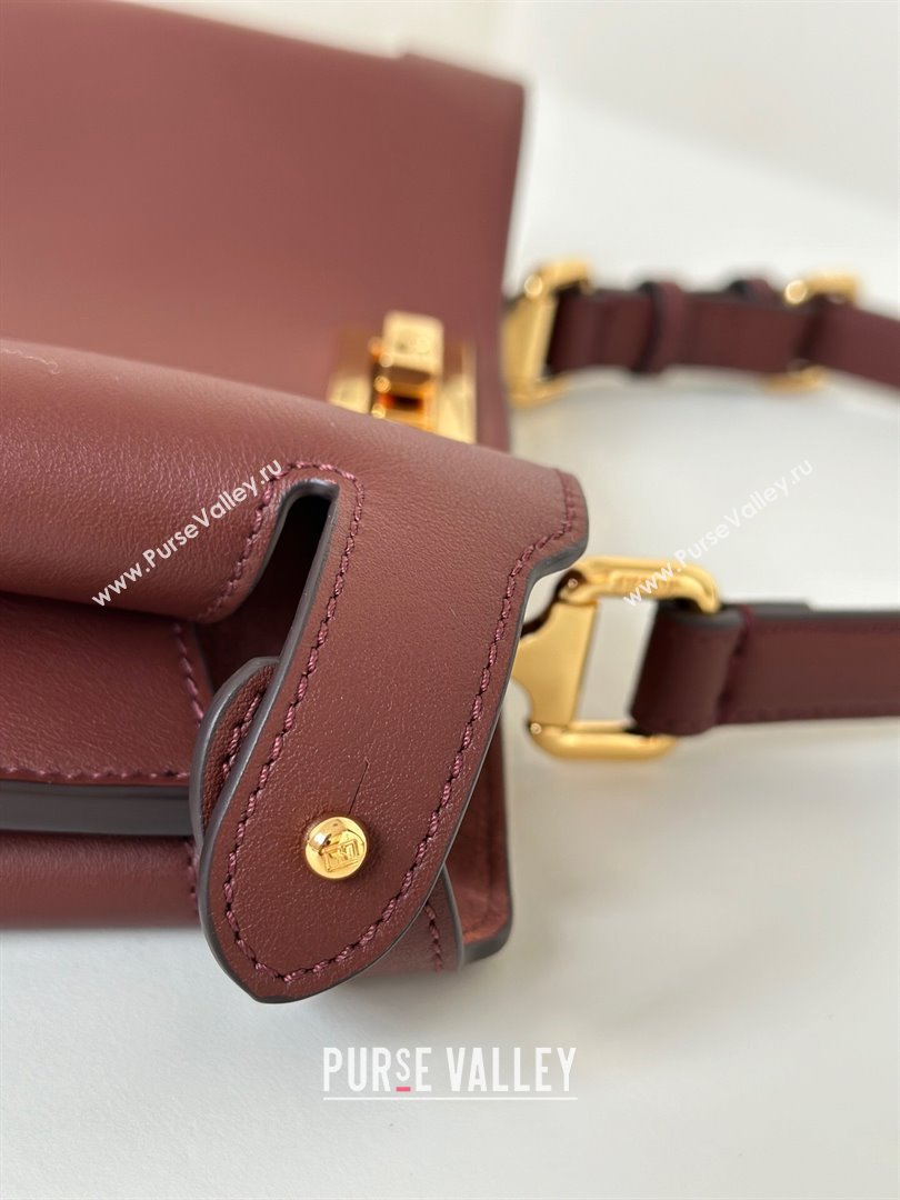 Fendi Peekaboo Soft Medium Bag in Cappuccino-coloured Leather Bag 80172 Red 2024 Top (CL-24101903)