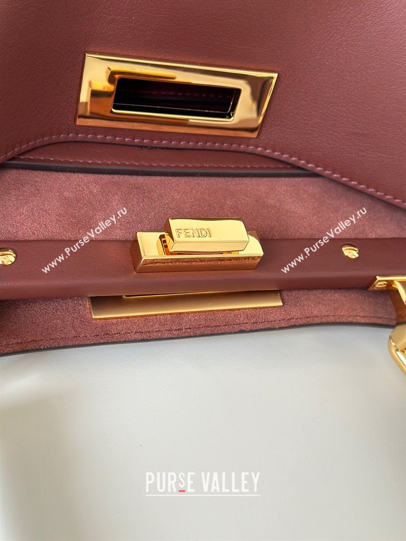 Fendi Peekaboo Soft Medium Bag in Cappuccino-coloured Leather Bag 80172 Red 2024 Top (CL-24101903)