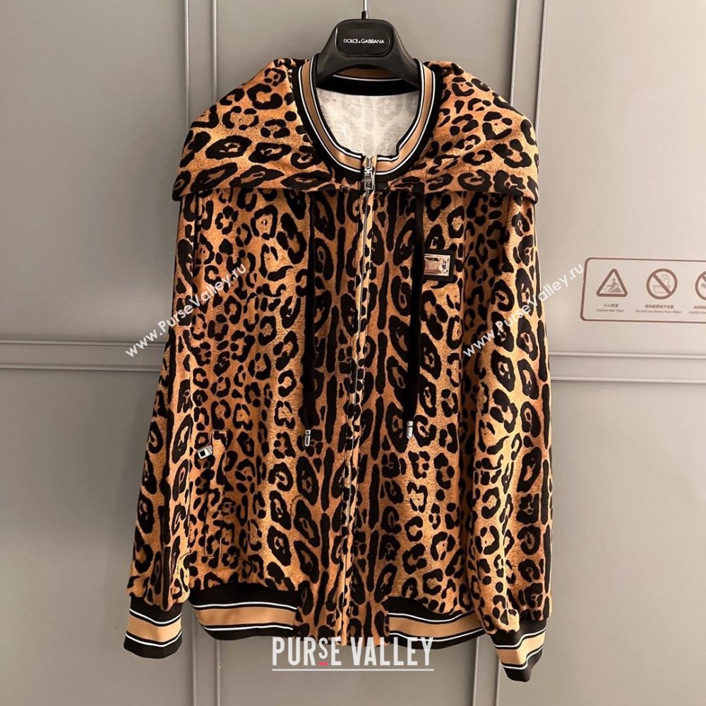 Dolce Gabbana Leopard Cotton Jacket DG032707 2024 (Q-24032707)