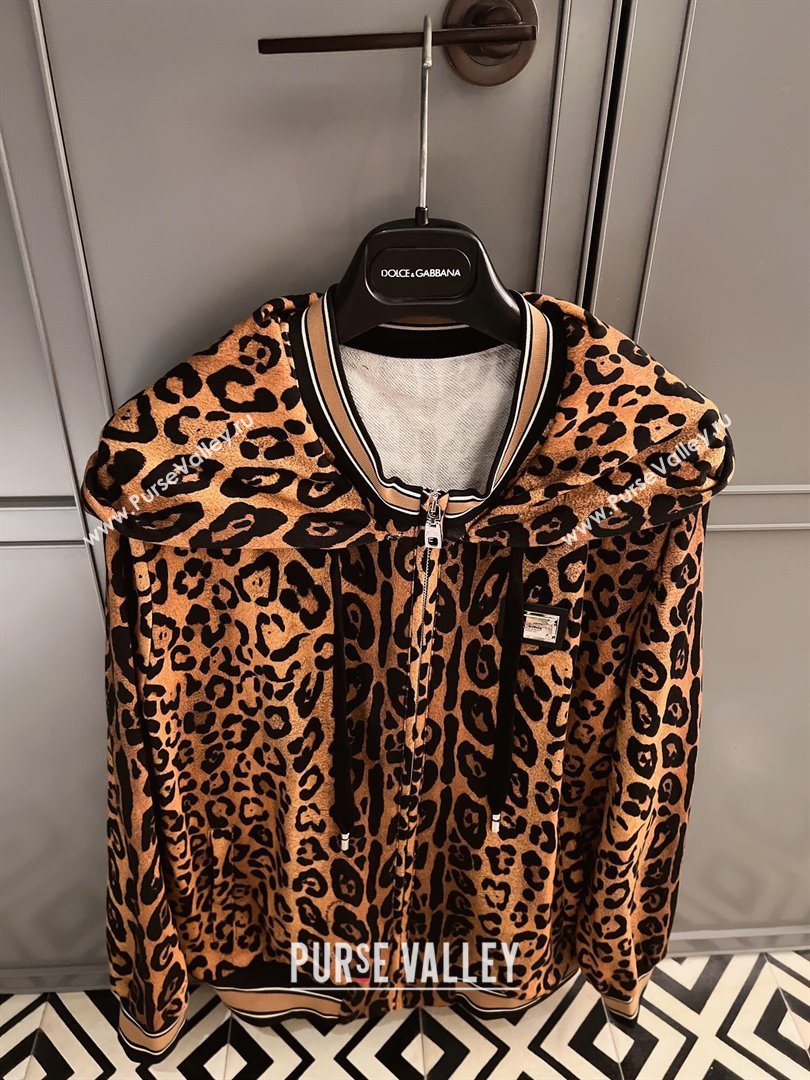 Dolce Gabbana Leopard Cotton Jacket DG032707 2024 (Q-24032707)