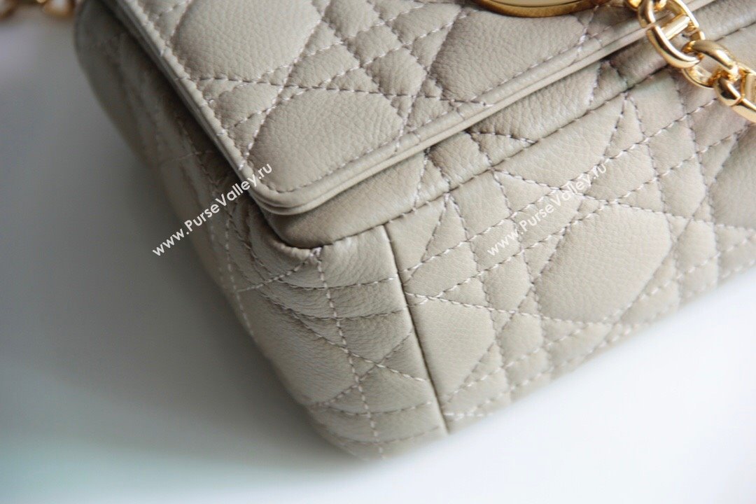 Dior Small Caro Chain Bag in Soft Cannage Calfskin Beige 2024 (DMZ-24052201)