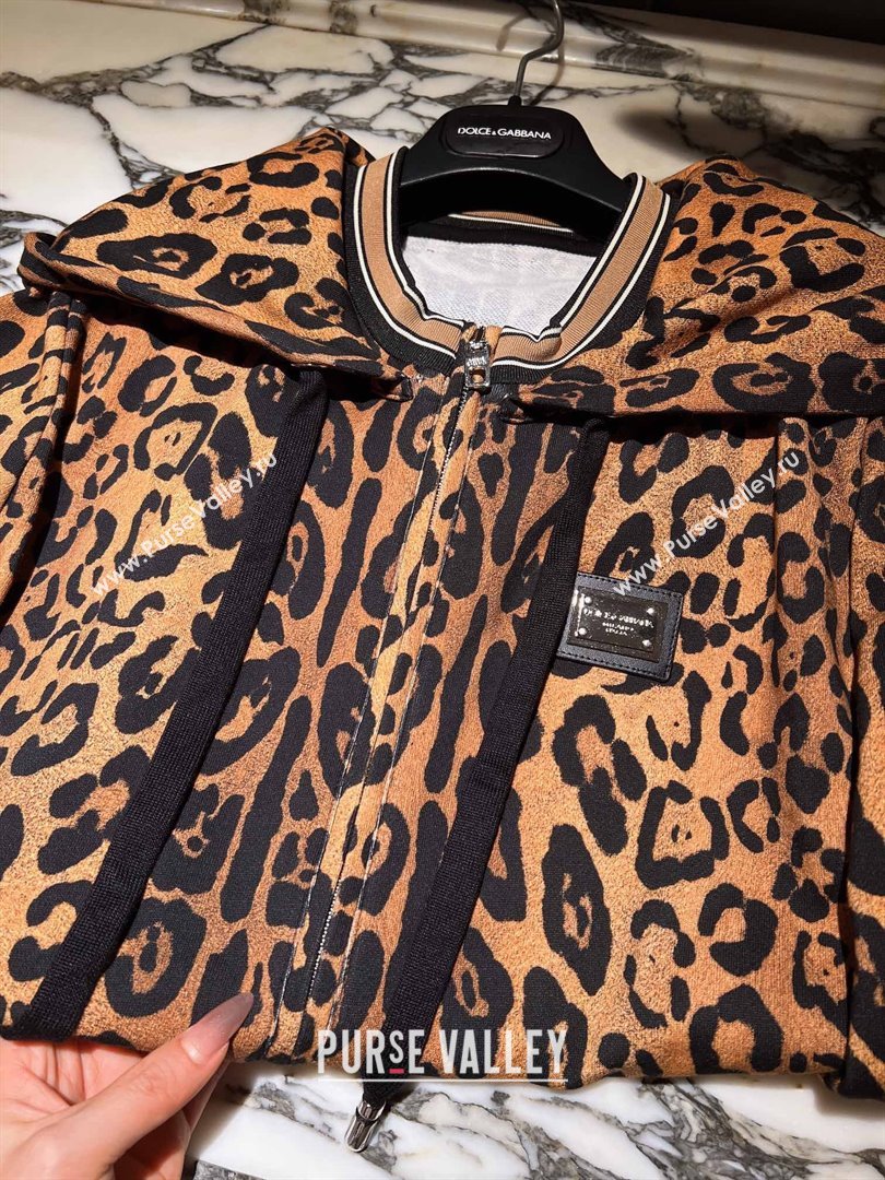 Dolce Gabbana Leopard Cotton Jacket DG032707 2024 (Q-24032707)