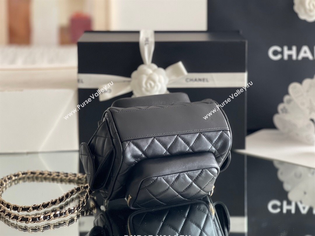 Chanel Small Camera Case Bag in Shiny Crumpled Lambskin AS5220 Black 2024 Top Quality (MHE-24110110)