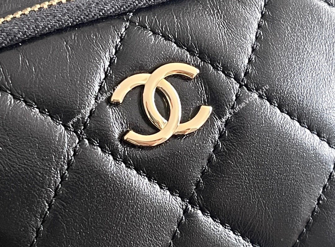 Chanel Small Camera Case Bag in Shiny Crumpled Lambskin AS5220 Black 2024 Top Quality (MHE-24110110)