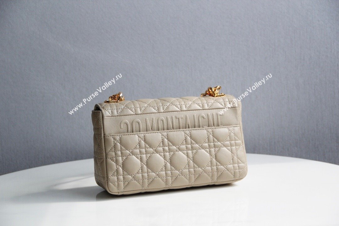 Dior Medium Caro Chain Bag in Soft Cannage Calfskin Beige 2024 (DMZ-24052202)