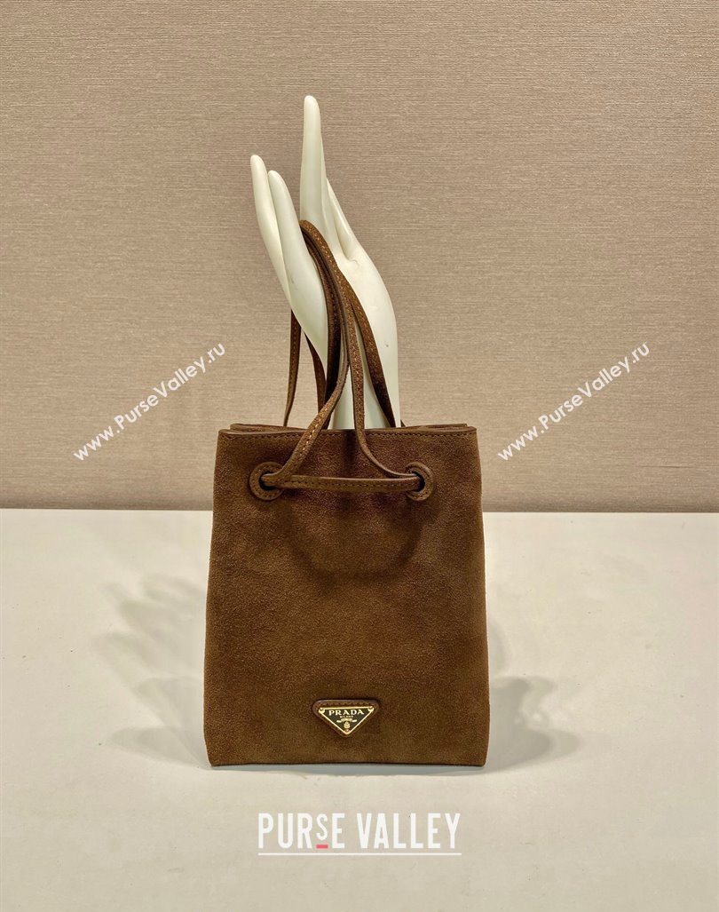 Prada Suede Crossbody Bag Brown 2024 1BH221 (YZ-240923001)