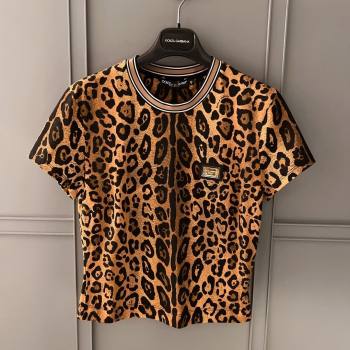 Dolce Gabbana Leopard Cotton T-shirt DG032709 2024 (Q-24032709)