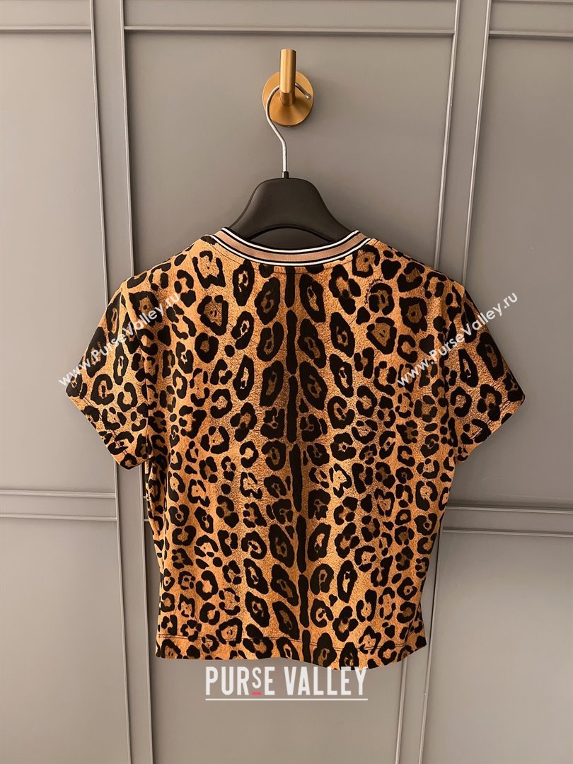 Dolce Gabbana Leopard Cotton T-shirt DG032709 2024 (Q-24032709)