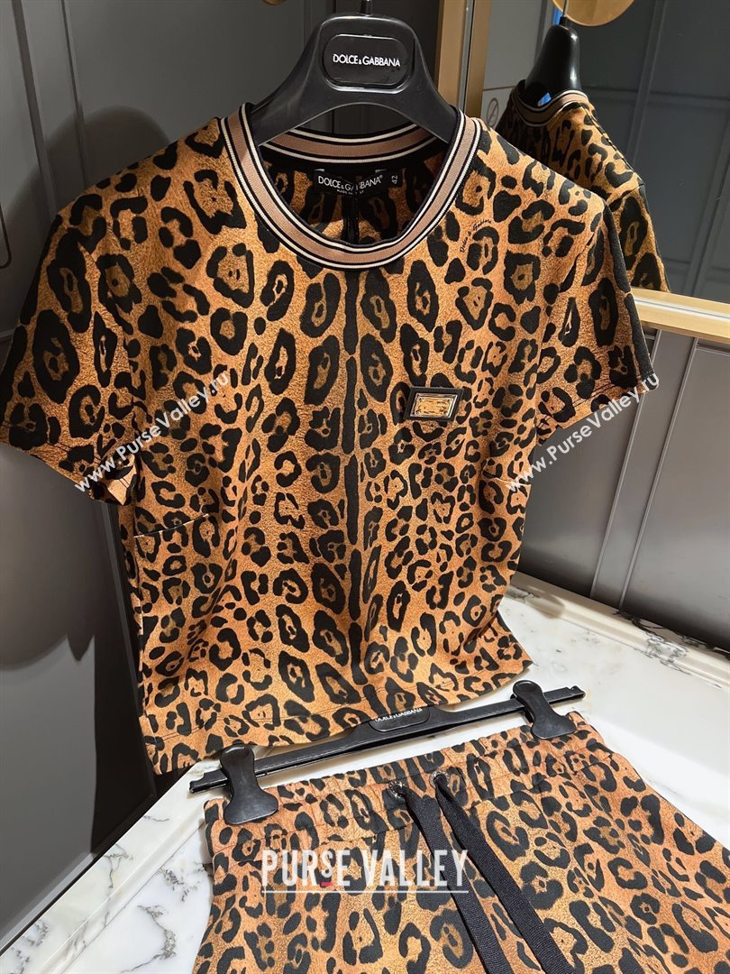 Dolce Gabbana Leopard Cotton T-shirt DG032709 2024 (Q-24032709)