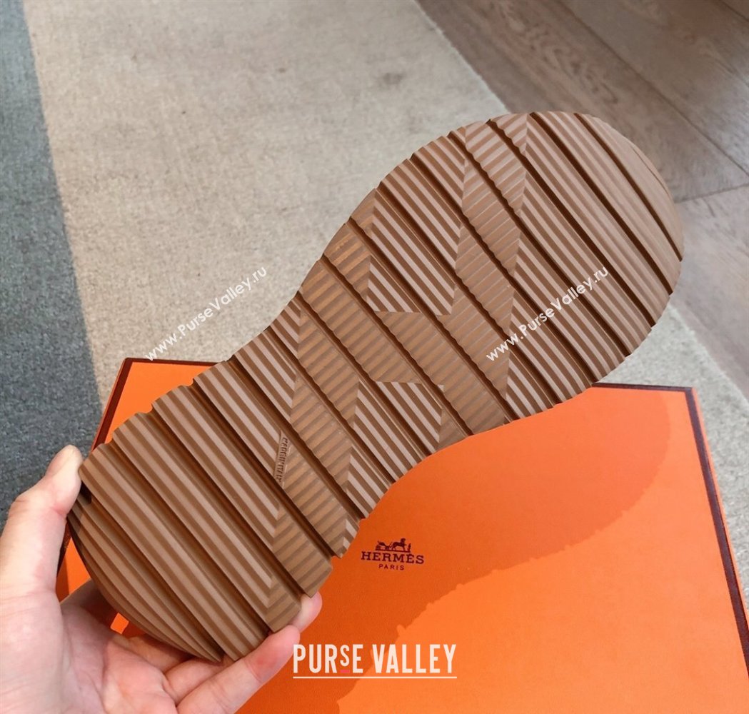 Hermes Jimmy Sneakers in Leather and Mesh Dark Blue 2025 0226 (XC-250226008)