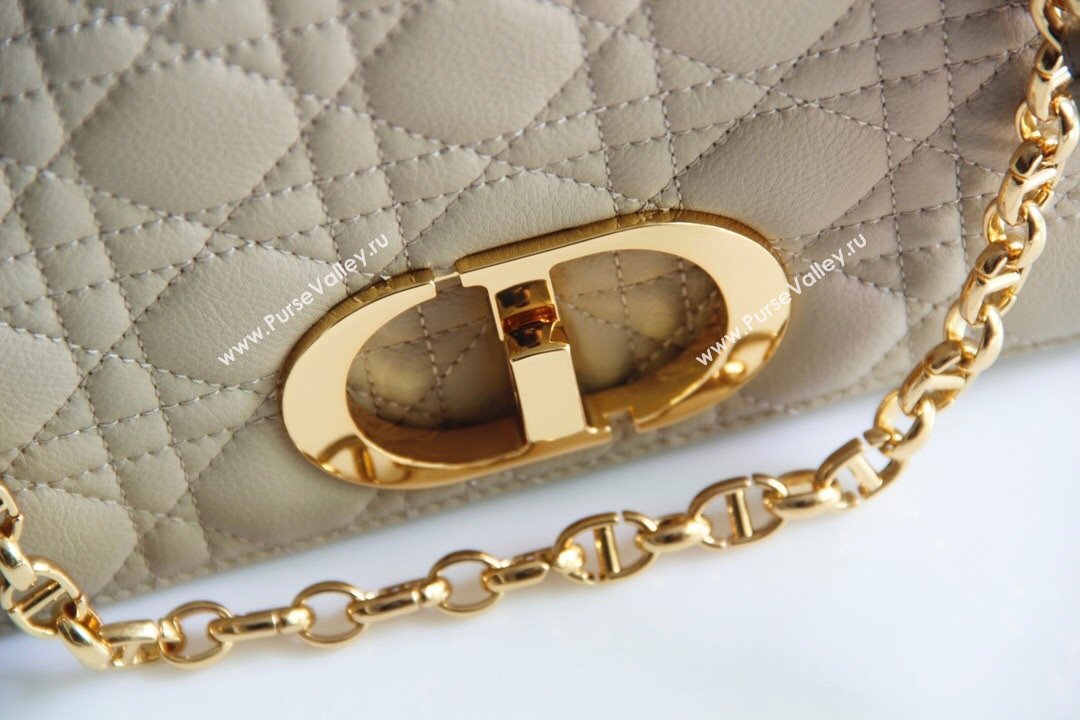 Dior Large Caro Chain Bag in Soft Cannage Calfskin Beige 2024 (DMZ-24052203)