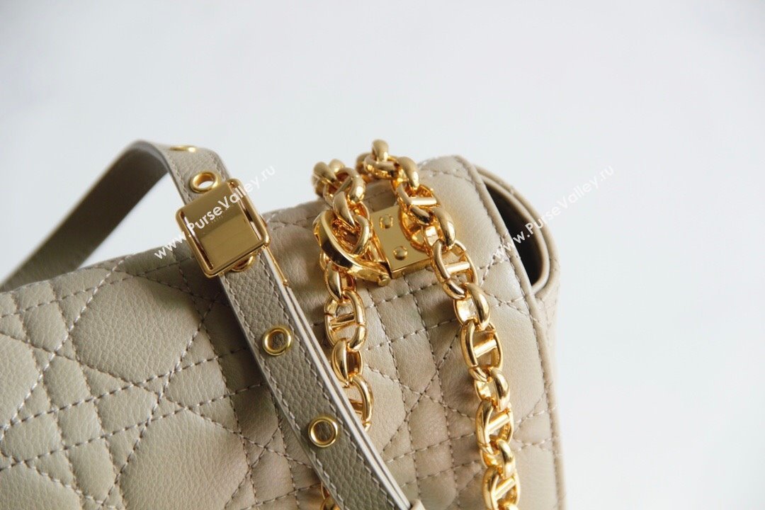 Dior Large Caro Chain Bag in Soft Cannage Calfskin Beige 2024 (DMZ-24052203)