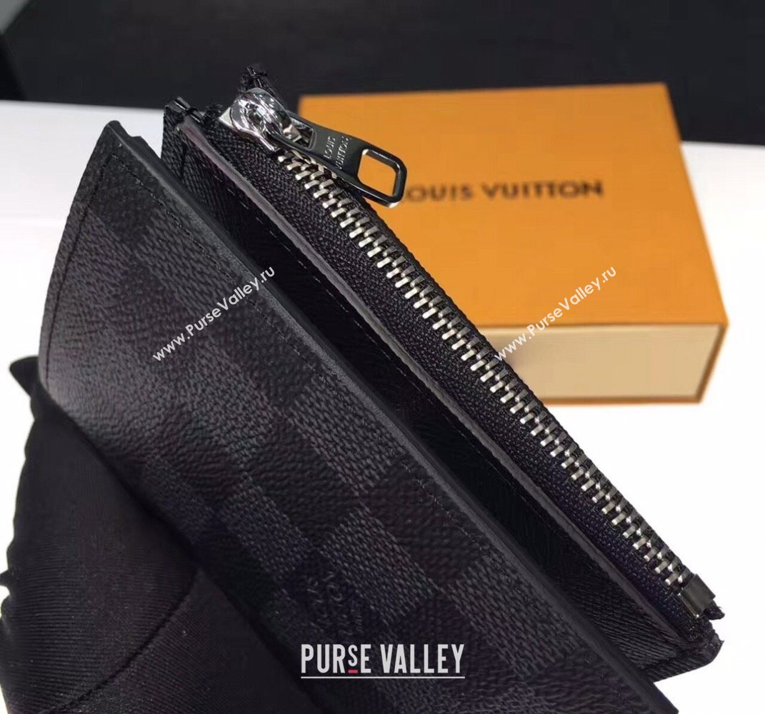 Louis Vuitton Smart Wallet in Damier Graphite Canvas N64021 Black 2021 (KI-21101309)