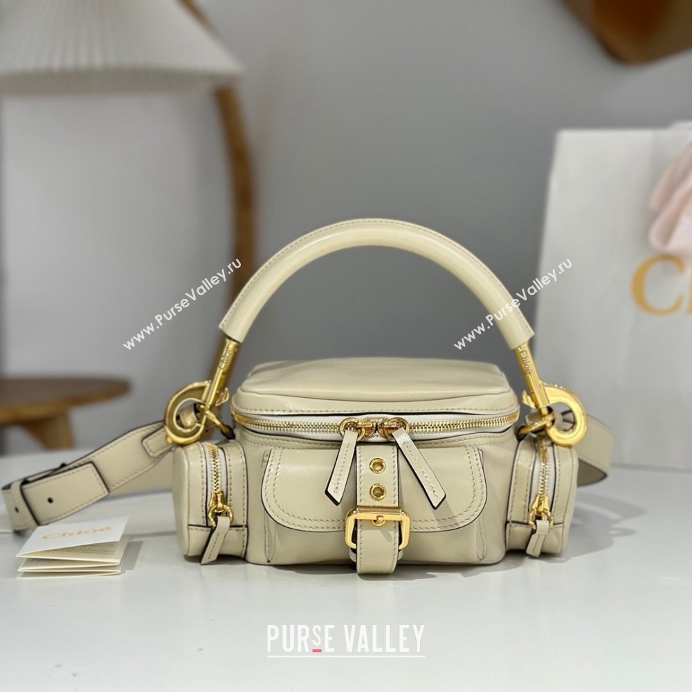 Chloe Small Camera Bag in Shiny Leather W0653 Beige 2024 (DL-24090502)