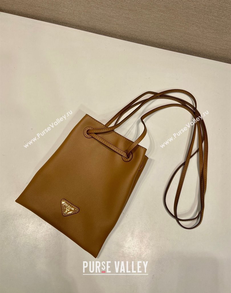 Prada Leather Crossbody Bag Brown 2024 1BH221 (YZ-240923003)