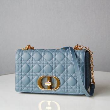 Dior Medium Caro Chain Bag in Soft Cannage Calfskin Cloud Blue 2024 (DMZ-24052205)