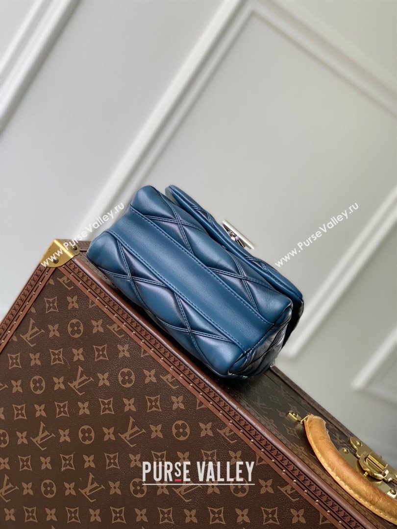 Louis Vuitton GO-14 PM Bag in Denim Blue Lambskin Leather M12434 2024 (K-24110112)