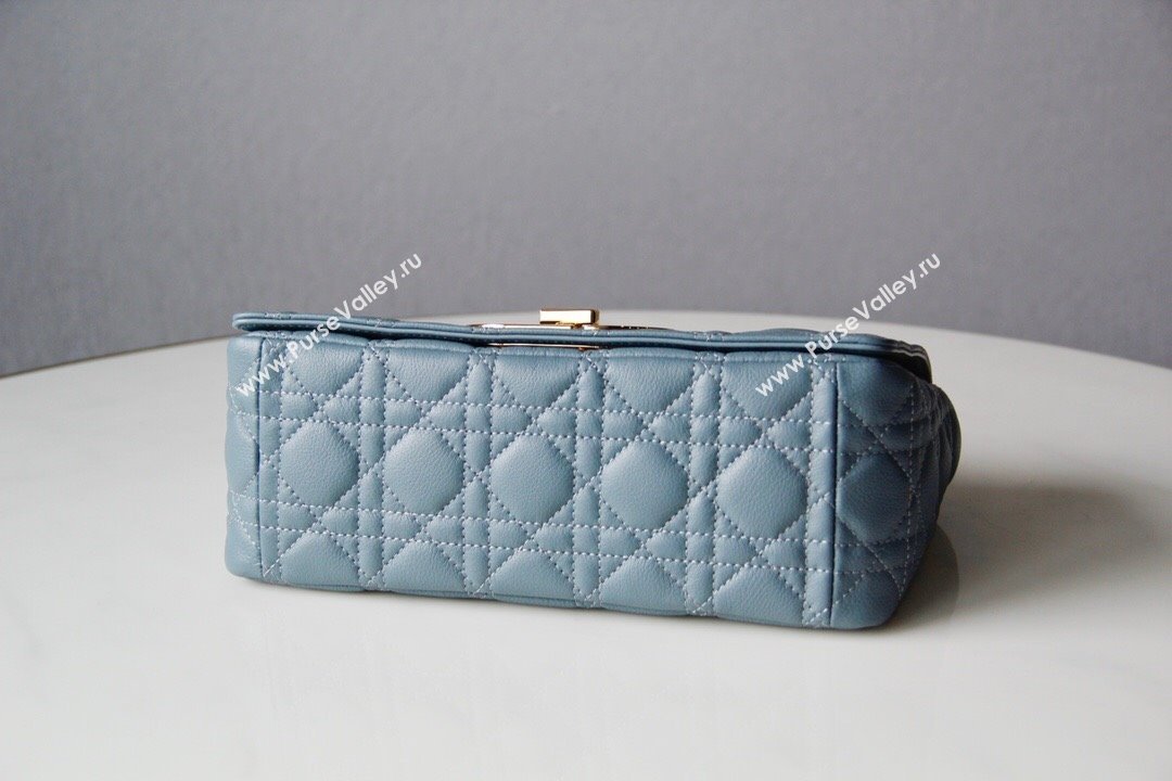 Dior Medium Caro Chain Bag in Soft Cannage Calfskin Cloud Blue 2024 (DMZ-24052205)