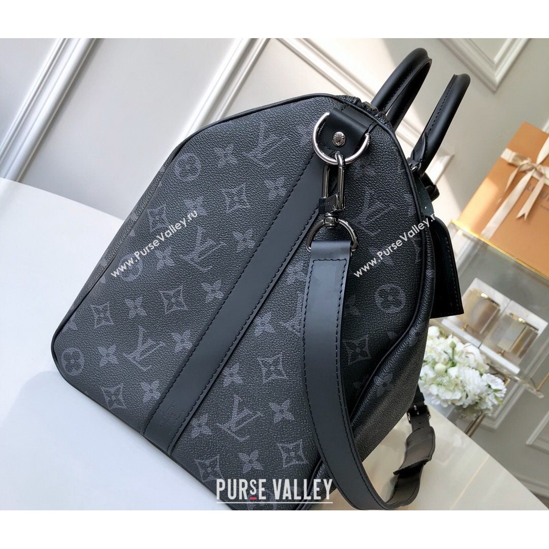 Louis Vuitton Keepall Bandouliere 45 Travel Bag in Black Monogram Canvas M40569 2021 (KD-210813051)