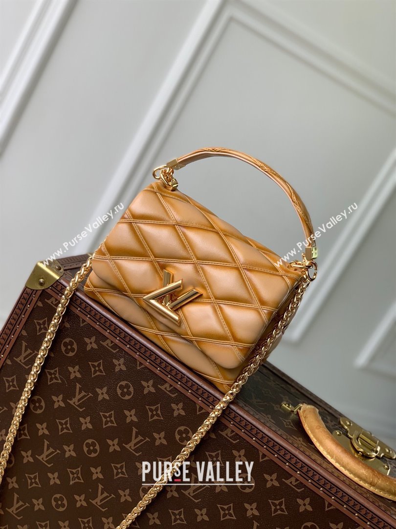 Louis Vuitton GO-14 PM Bag in Sand Lambskin Leather M12332 2024 (K-24110113)