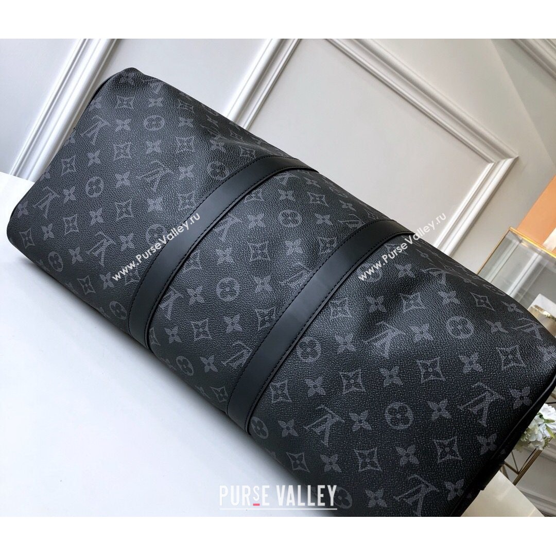 Louis Vuitton Keepall Bandouliere 45 Travel Bag in Black Monogram Canvas M40569 2021 (KD-210813051)