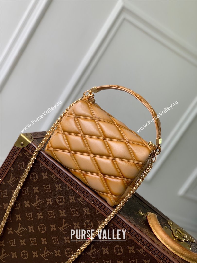 Louis Vuitton GO-14 PM Bag in Sand Lambskin Leather M12332 2024 (K-24110113)