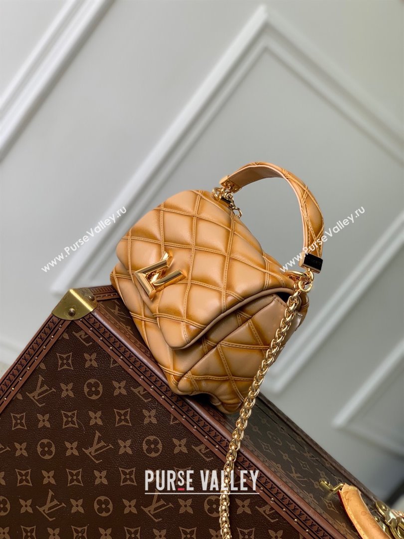 Louis Vuitton GO-14 PM Bag in Sand Lambskin Leather M12332 2024 (K-24110113)